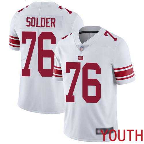 Youth New York Giants #76 Nate Solder White Vapor Untouchable Limited Player Football NFL Jersey->youth nfl jersey->Youth Jersey